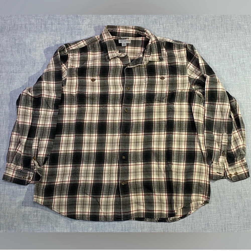 Men’s Carhart long sleeve flannel size 2 Xl